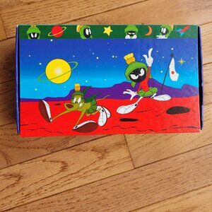 Looney Toons Marvin The Martian Pencil Box 1997 Made In USA Vintage